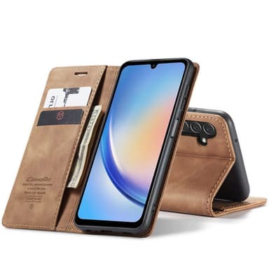 CaseMe Smart Magnet FlipCase Samsung Galaxy A34 5G - Brun