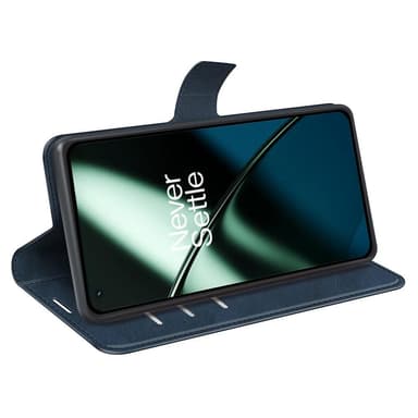 SKALO OnePlus 11 5G Flip Cover m. pung i PU-læder - Blå