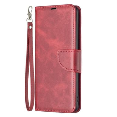SKALO Motorola Moto E13 4G Flip Cover m. pung i PU-læder - Rød