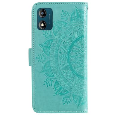 SKALO Motorola Moto E13 4G Mandala Flip Cover - Turkis