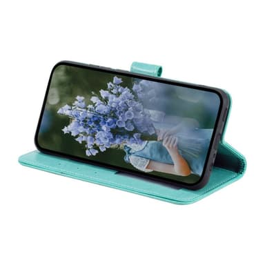 SKALO Motorola Moto E13 4G Mandala Flip Cover - Turkis