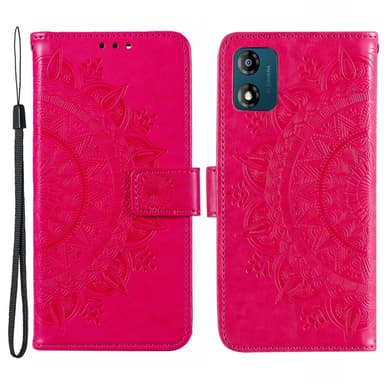 SKALO Motorola Moto E13 4G Mandala Flip Cover - Cerise