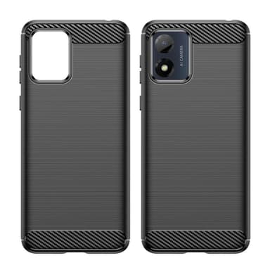 SKALO Motorola Moto E13 4G Armor Carbon Stødsikker TPU-cover - Sort