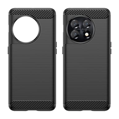 SKALO OnePlus 11 5G Armor Carbon Stødsikker TPU-cover - Sort