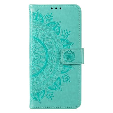 SKALO Motorola Moto E13 4G Mandala Flip Cover - Turkis