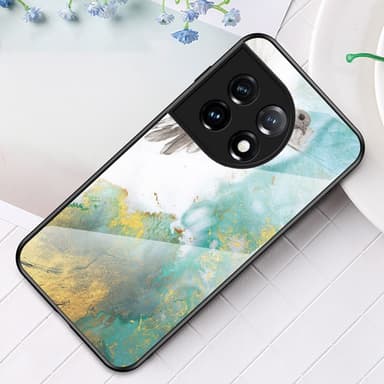 SKALO OnePlus 11 5G Marmor hærdet glas TPU Cover - #4