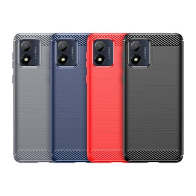 SKALO Motorola Moto E13 4G Armor Carbon Stødsikker TPU-cover - Sort