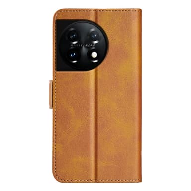 SKALO OnePlus 11 5G Premium Wallet Flip Cover - Lys brun