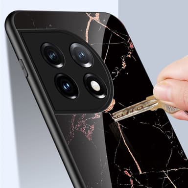 SKALO OnePlus 11 5G Marmor hærdet glas TPU Cover - #4