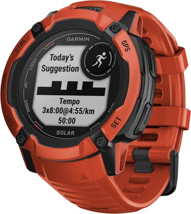Garmin Instinct 2X Solar udendørsur (rød)