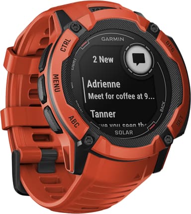 Garmin Instinct 2X Solar udendørsur (rød)