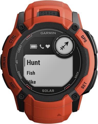 Garmin Instinct 2X Solar udendørsur (rød)