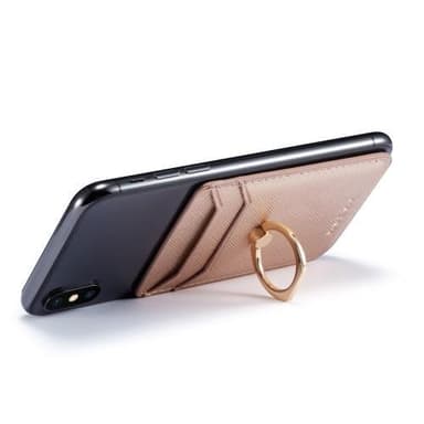 MUXMA Kortholder Ringstativ RFID-blokerende klæbende kreditkortslot - Rose Gold