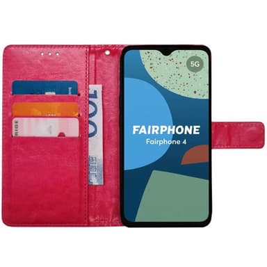 Wallet cover 3-kort Fairphone 4 - Lyserød