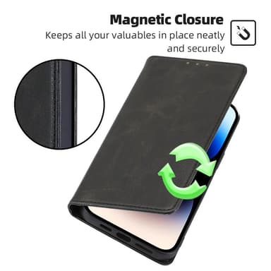 Til Xiaomi 13 5G tegnebogstativ telefonetui - sort