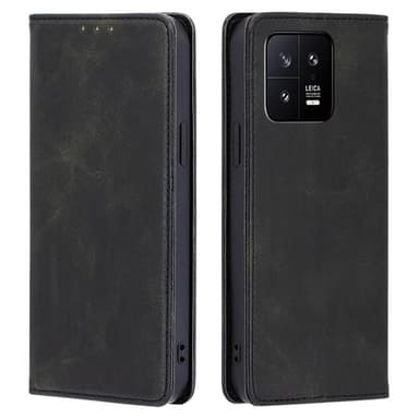 Til Xiaomi 13 5G tegnebogstativ telefonetui - sort
