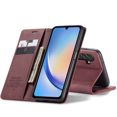 CaseMe Smart Magnet FlipCase Samsung Galaxy A24 4G - Vinrød