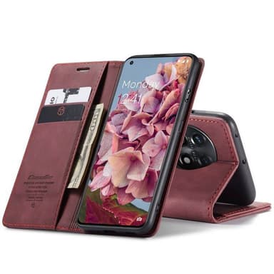 CaseMe Smart Magnet FlipCase OnePlus 11 - Vinrød