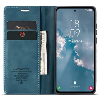 CASEME Retro Pung Taske til Samsung Galaxy A54 - Blå