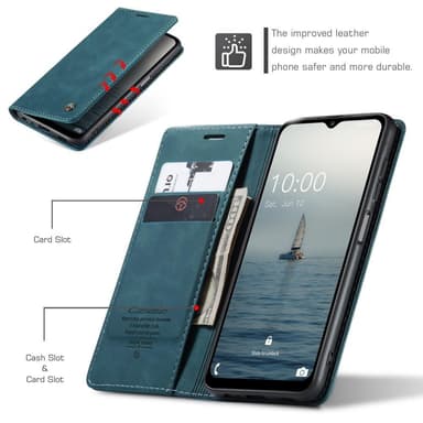 CASEME Retro Pung Taske til Samsung Galaxy A14 - Blå