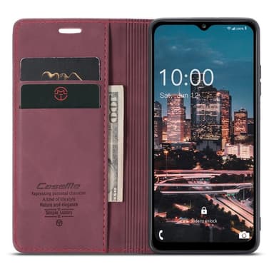CASEME Retro Pung Taske til Samsung Galaxy A14 - Vinrød