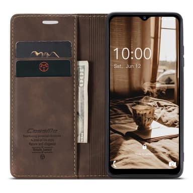 CASEME Retro tegnebog taske til Samsung Galaxy A14 - Kaffe