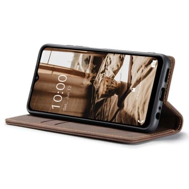 CASEME Retro tegnebog taske til Samsung Galaxy A14 - Kaffe