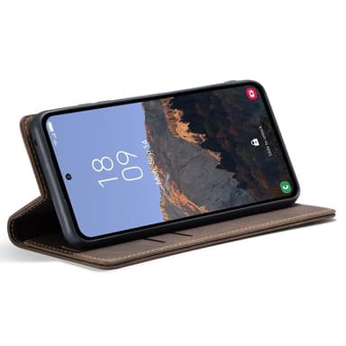CASEME Retro tegnebog taske til Samsung Galaxy A54 - Kaffe