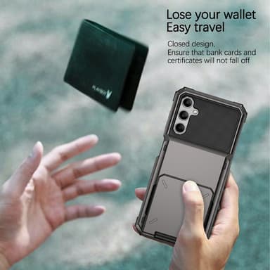 SKALO Samsung A54 5G Armor Cover kortholder - Lilla