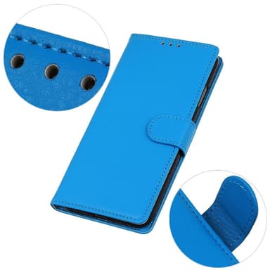 SKALO Samsung A14 4G/5G Litchi Flip Cover - Blå