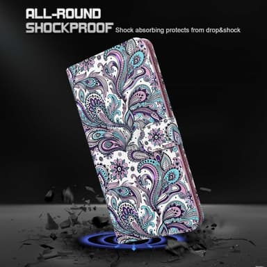 SKALO Samsung A34 5G Blomstret 3D Pungetui