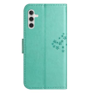 SKALO Samsung A14 4G/5G Owl Tree Flip Cover - Turkis