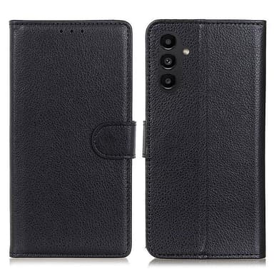 SKALO Samsung A14 4G/5G Litchi Flip Cover - Sort