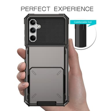 SKALO Samsung A34 5G Armor Cover kortholder - Rød