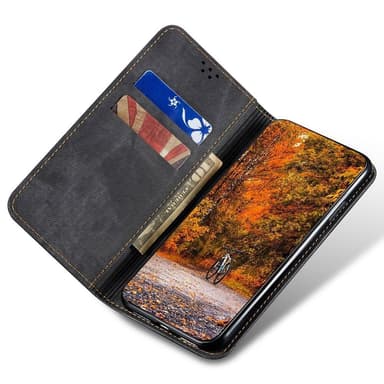 SKALO Samsung A54 5G Jeans Flip Cover - Sort
