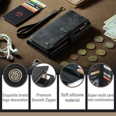 CaseMe Samsung A54 5G CaseMe Big Wallet Pungetui - Sort