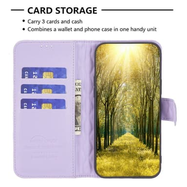 SKALO Samsung A34 5G BINFEN COLOR Quiltet Pung - Lilla