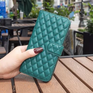SKALO Samsung A34 5G BINFEN COLOR Quiltet Pung - Grøn