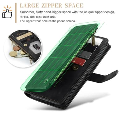 CaseMe Samsung A54 5G CaseMe Big Wallet Pungetui - Sort