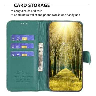 SKALO Samsung A34 5G BINFEN COLOR Quiltet Pung - Grøn