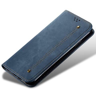 SKALO Samsung A54 5G Jeans Flip Cover - Blå