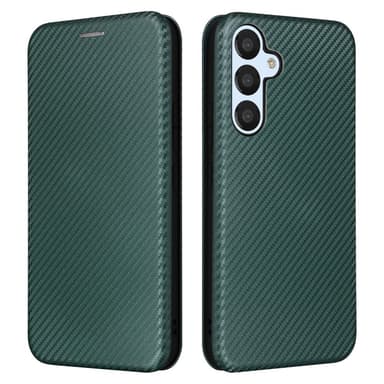 SKALO Samsung A54 5G Carbon Fiber Pungetui - Grøn