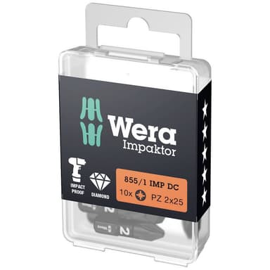 Wera 05057622001 Krydskærv-bit 10 stk