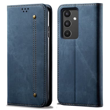 SKALO Samsung A34 5G Jeans Flip Cover - Blå