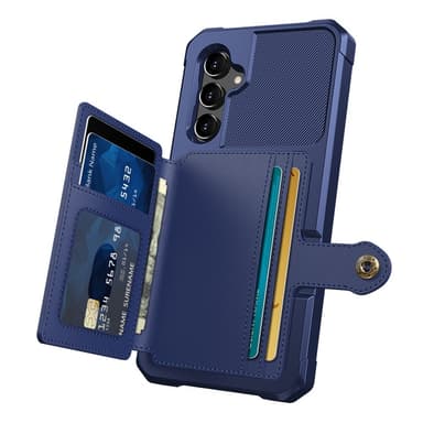 SKALO Samsung A54 5G Stødsikker cover med pung - Blå
