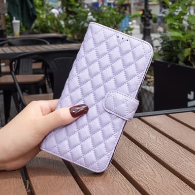 SKALO Samsung A34 5G BINFEN COLOR Quiltet Pung - Lilla