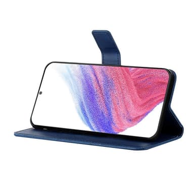 SKALO Samsung A54 5G PU læderpung med prægning - Blå