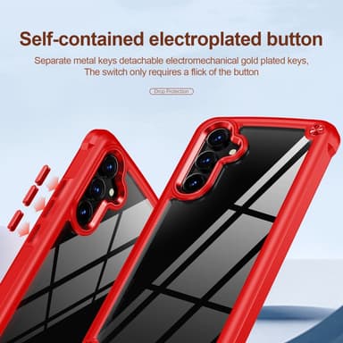 SKALO Samsung A54 5G Glossy Hybrid TPU Cover - Rød