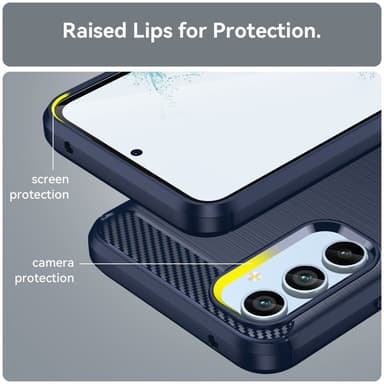 SKALO Samsung A54 5G Armor Carbon Stødsikker TPU-cover - Blå