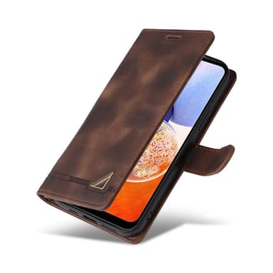 SKALO Samsung A54 5G Flip Cover m. pung i PU-læder - Brun